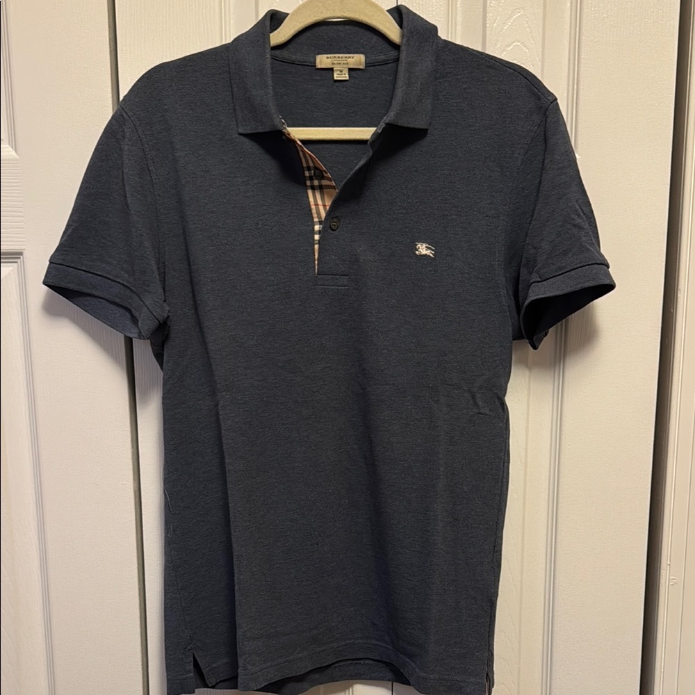 Burberry Blue Polo Shirt slim fit